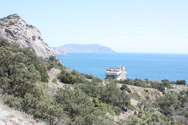Fantastiska landskap av Svarta havet och berget karadag på Krim, Ukraina — Stockfoto