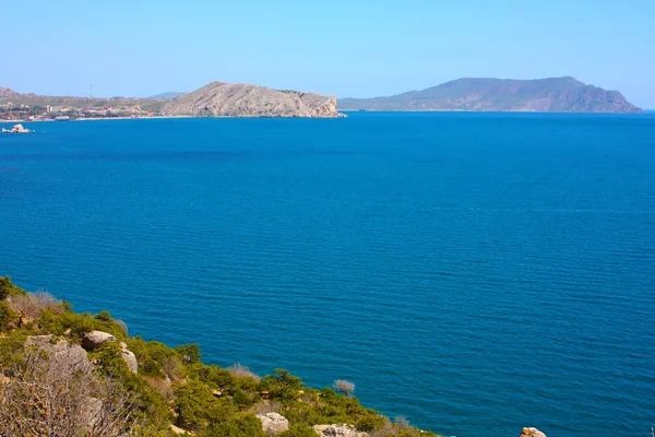 Amazing landscape of the Black Sea and the Karadag mountain in Crimea, Ukraine — Stock Photo, Image