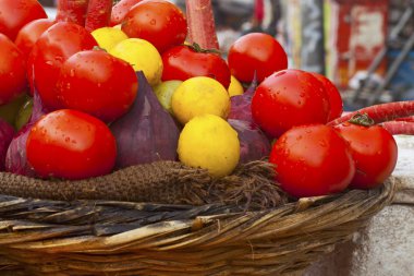çeşitli sebze suyu, sebze pazarı için. Hindistan