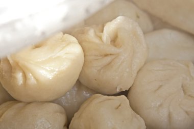 Çince buğulanmış vejeteryan buharda pişmiş dimsum hamur tatlısı.