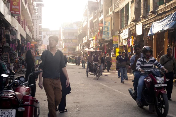 Busy Indian Street Market — Stock Photo, Image