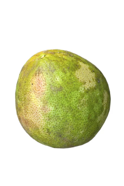 Pomelo (citrus maxima of citrus grandis) geïsoleerd op een witte achtergrond, selectieve aandacht — Stockfoto