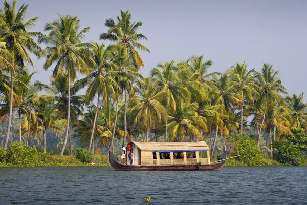 Houseboat in backwater of Kerala , India — Stock Photo, Image