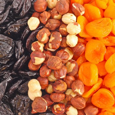 kurutulmuş meyve ve fındık backgtound