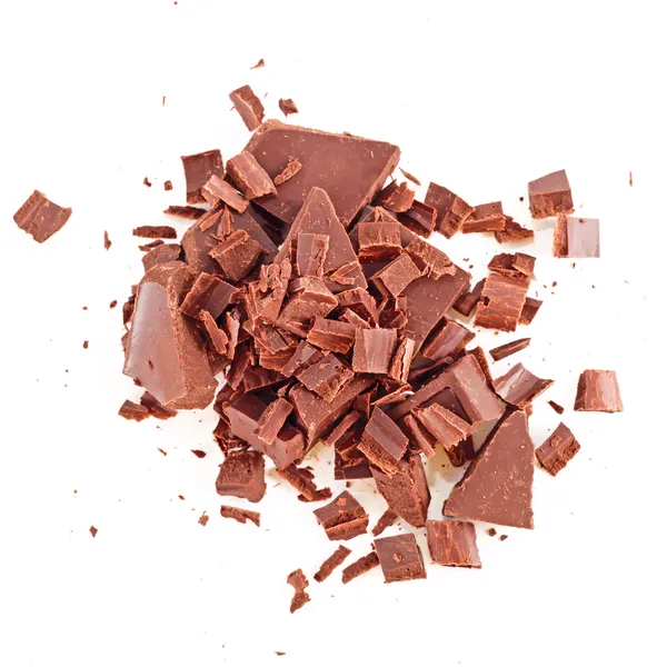 Gebroken chocoladereep op een witte achtergrond — Stockfoto