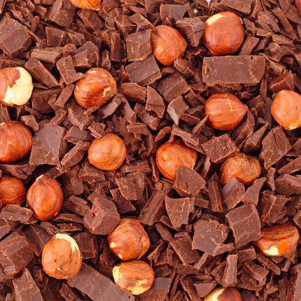Chocolat avec fond de noix et abricots — Photo
