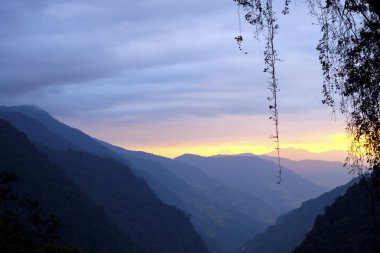 günbatımı zamanı, nepal, görkemli Himalayalar