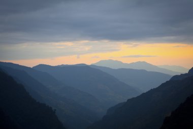 günbatımı zamanı, nepal, görkemli Himalayalar