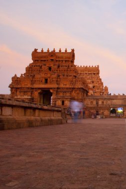 giriş thanjavur, tamil nadu, Hindistan brihadeeswarar Tapınağı. bir dünya mirası siteleri.