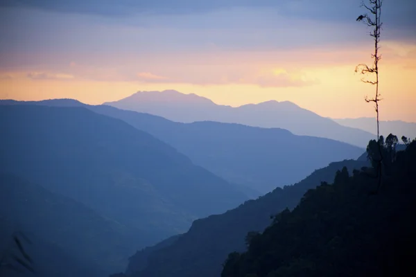 Majestätiska Himalaya vid solnedgången tid, nepal — Stockfoto