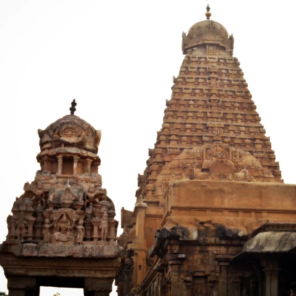 Brihadeeswarar Tapınağı thanjavur, tamil nadu, Hindistan. bir dünya mirası siteleri. — Stok fotoğraf