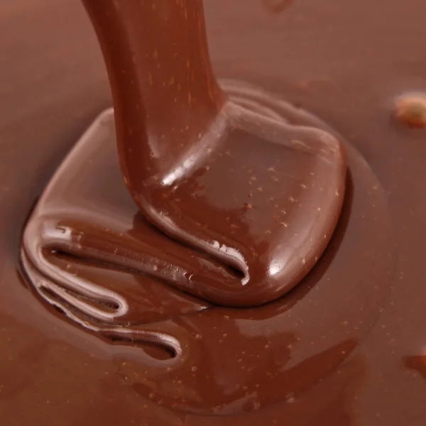 Chocolate falling from above — Stock Photo, Image