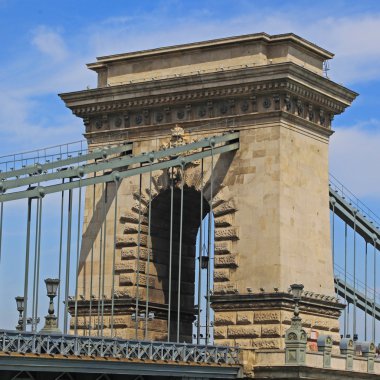 Szechenyi zincir köprü, Budapeşte, Macaristan