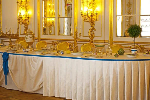 Goldene Räume des Katharinenpalastes, Russland, Zarskoje Selo — Stockfoto