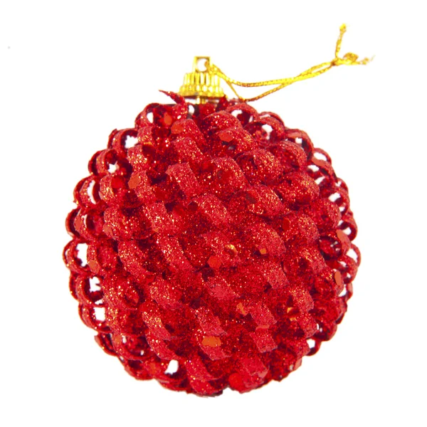 Bola roja de Navidad — Foto de Stock