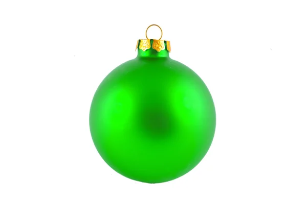 Grüne Weihnachtskugel — Stockfoto