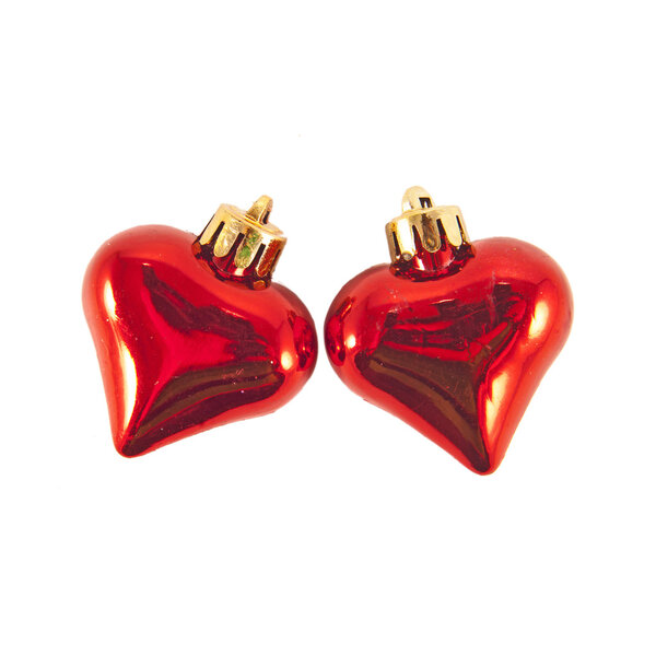 Red Christmas heart toys