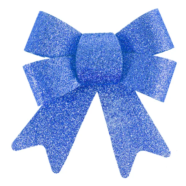 Blue bow isolated — Stock Photo, Image