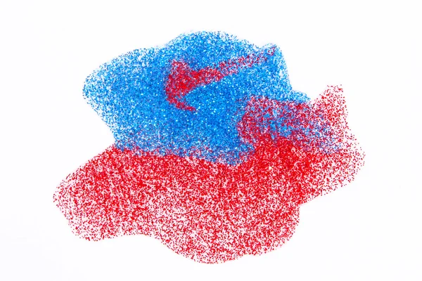 Red and blue shimmering nail polish — Stock Photo, Image