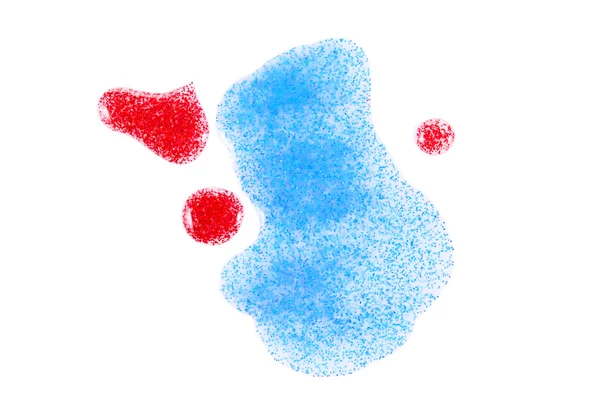 Red and blue shimmering splashes — Stock Photo, Image