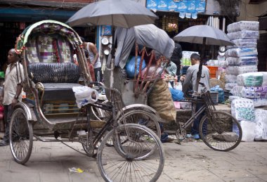 rickshaws, yolcu taşıma için taşıma