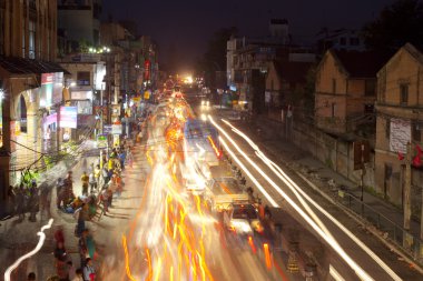 Yerel Nepal insanlar ve ulaşım trafik, kalabalık