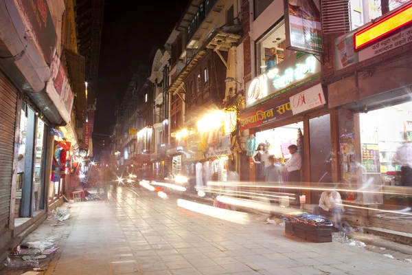 Empty street in Kathmandu — Stock Photo, Image