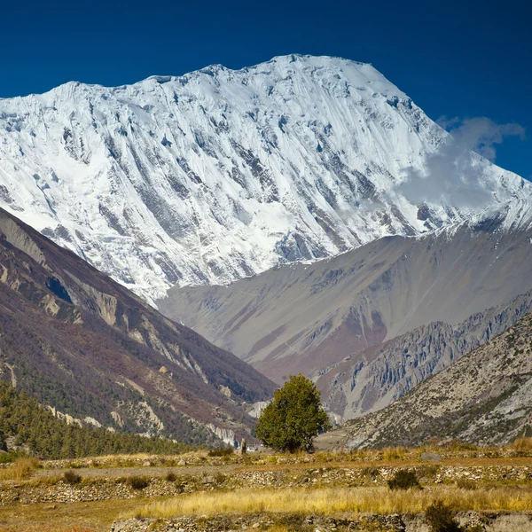 Side-valley sulla strada da Manang a Thorung Phedi — Foto Stock