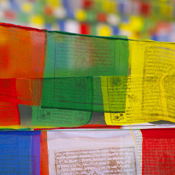 Buddhist praying flags