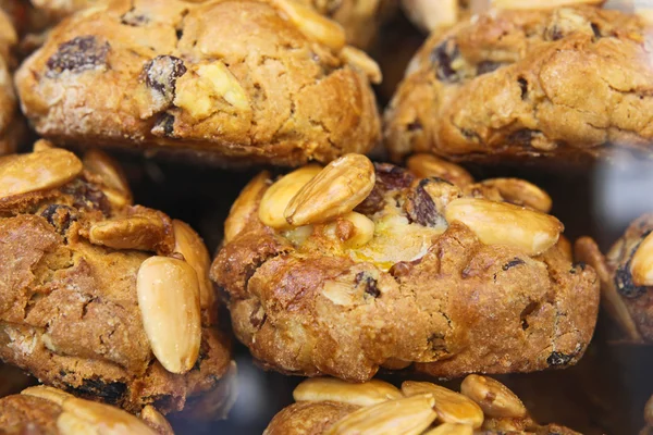 Soubory cookie s mandlové ořechy — Stock fotografie