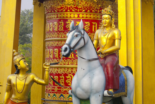 Buddha's statues in Lumbini