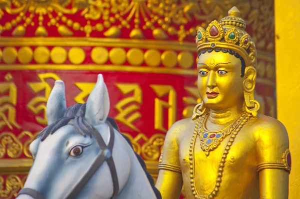 Statue of Buddha on horse — Stock Photo, Image