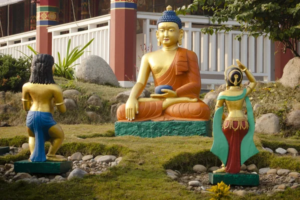 Buddha in Lumbini — Stockfoto