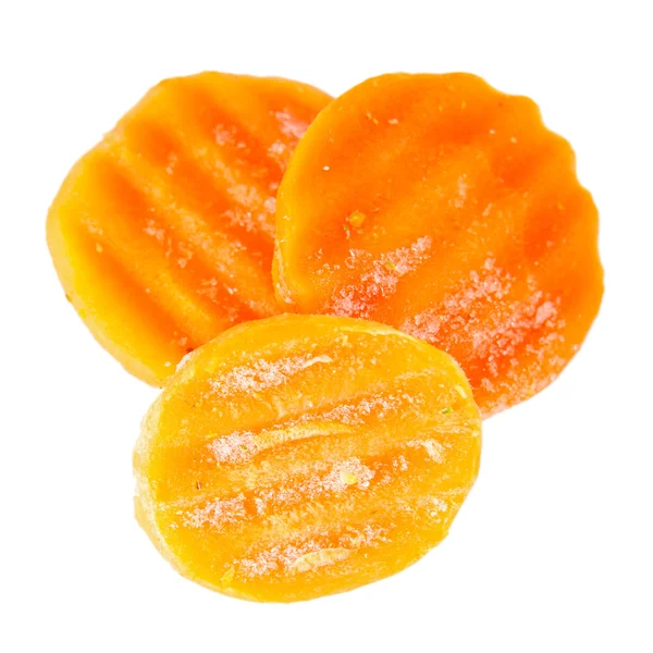Frozen carrots isolated — Stock Photo, Image