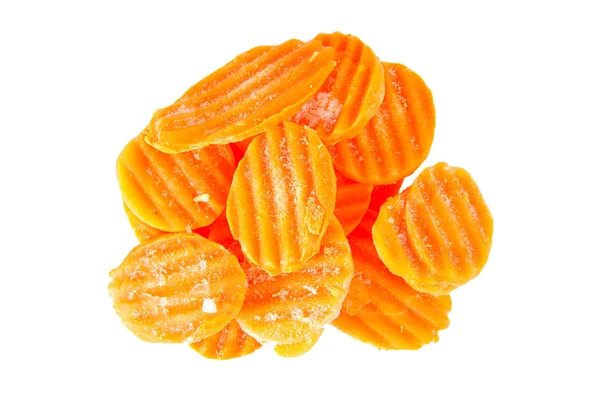 Zanahorias congeladas aisladas —  Fotos de Stock