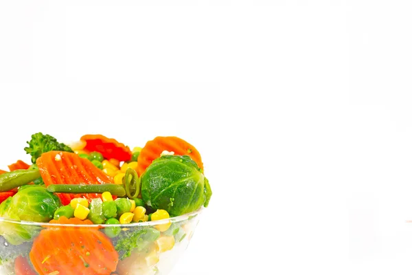 Légumes congelés dans un bol — Photo