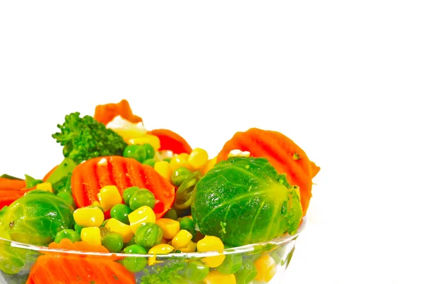 Frosne grøntsager i skål - Stock-foto