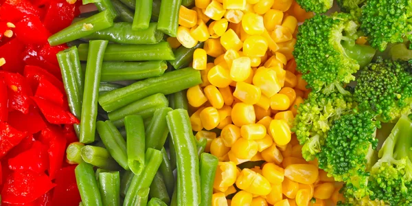 Fundo dos produtos hortícolas mistos — Fotografia de Stock