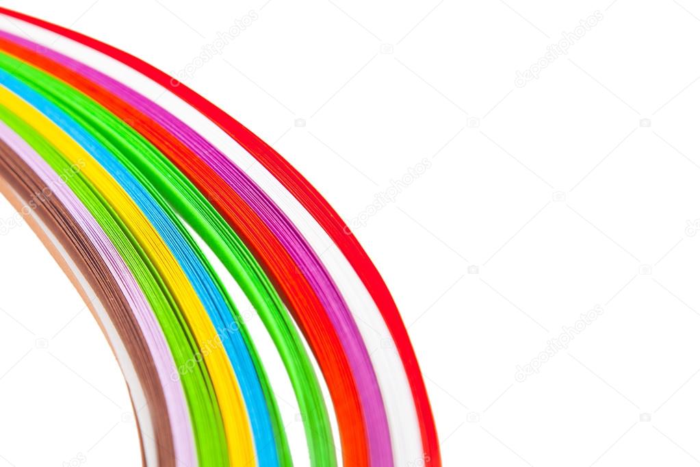 Paper strips in bright colors