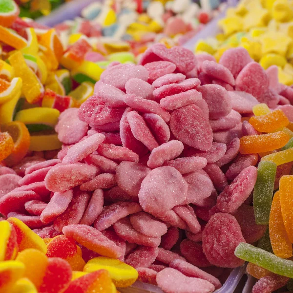 Barevný gumový bonbony — Stock fotografie