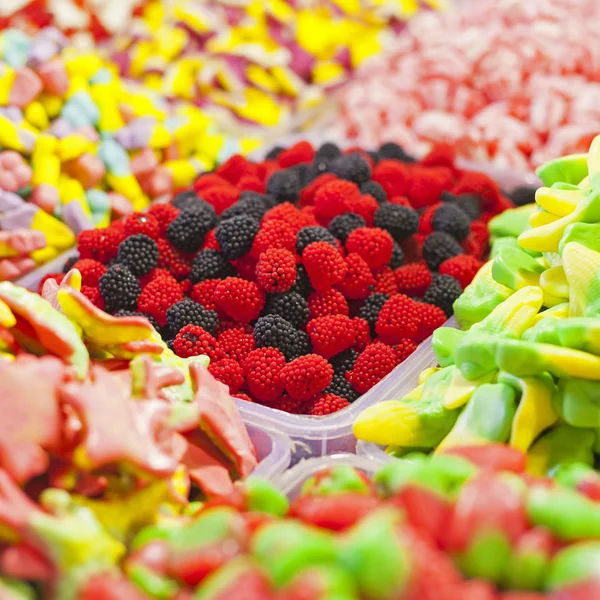 Барвисті gummy цукерки — стокове фото