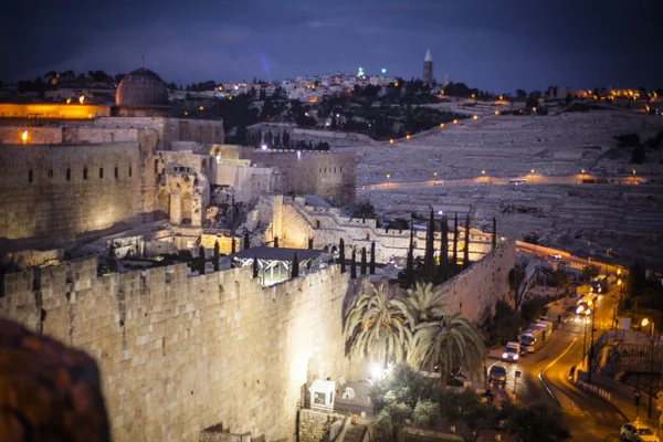 Старый город и Храмовая гора в Иерусалиме — стоковое фото
