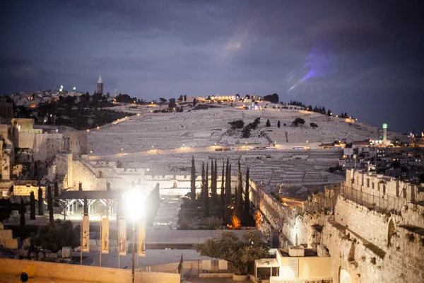 Ciudad Vieja y Monte del Templo en Jerusalén — Foto de Stock