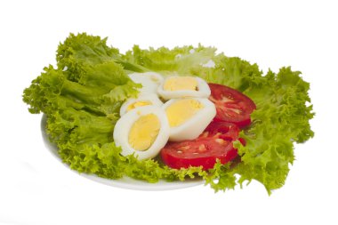 lezzetli domates ve yumurta salatası