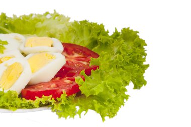 lezzetli domates ve yumurta salatası