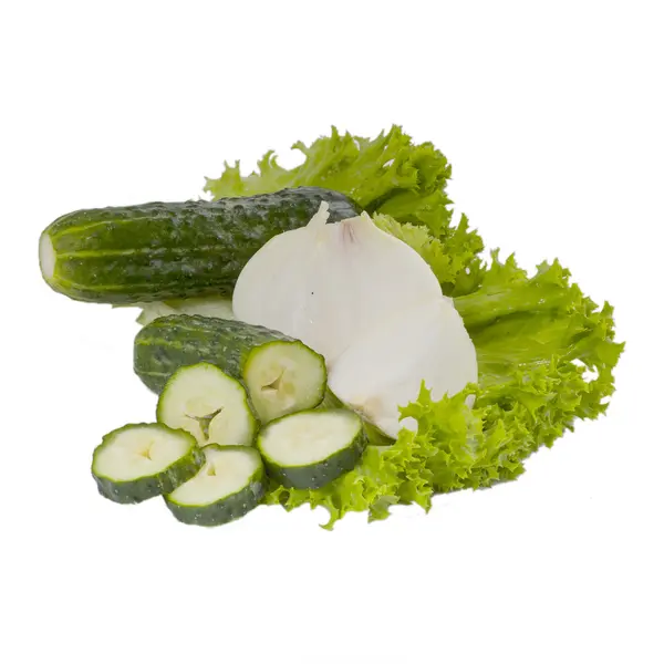 Lechuga y pepino — Foto de Stock