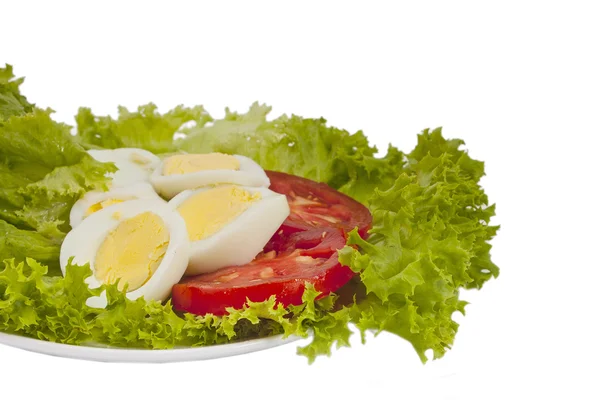 Leckerer Tomaten-Eier-Salat — Stockfoto