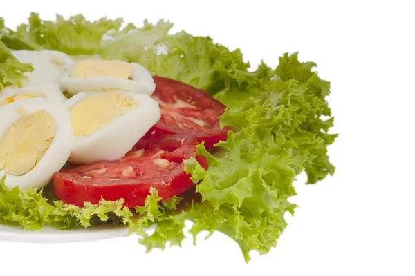 Smakfull tomat og eggesalat – stockfoto