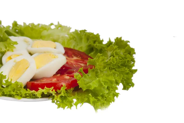 Leckerer Tomaten-Eier-Salat — Stockfoto