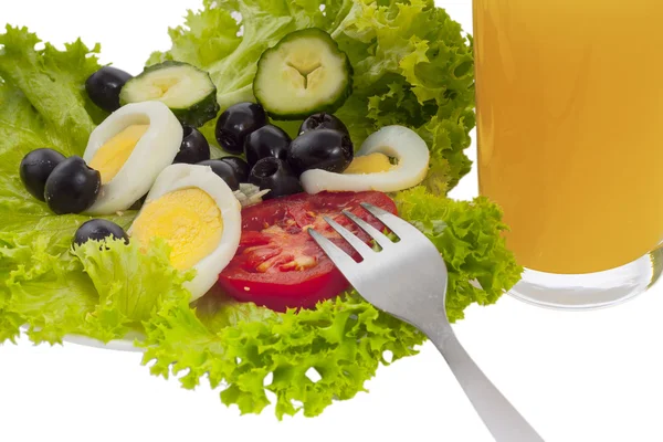 Salad with orange juice — Stock Photo, Image